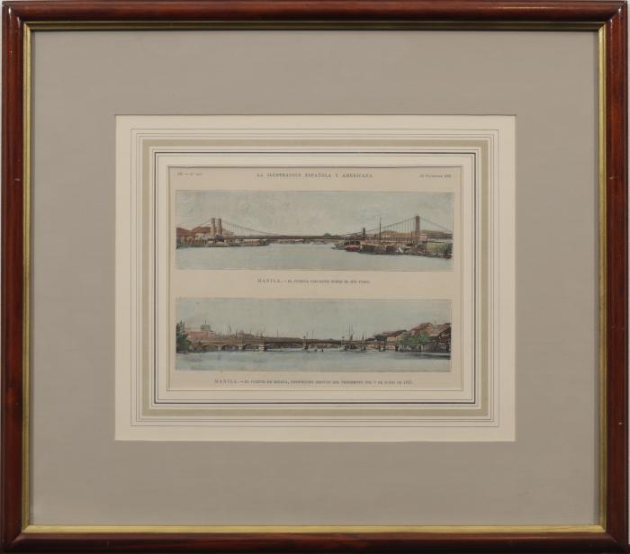 Manila. El Puente Colgante. Manila, - El Puente de España.