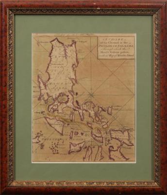 A Chart of the Channel in the Philippine Islands Through which the Manila Galleon passes with a Map of Manila Island